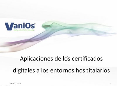 Certificado digital en Hospitales, Webinar de 1 hora por Vanios.es